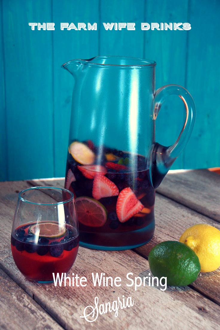 Best. Damn. Sangria. This is a white wine sangria uses spring time fruits and a sparkling white wine.