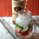 This strawberry lime vodka spritzer is a crisp, refreshing cocktail for a summer day.
