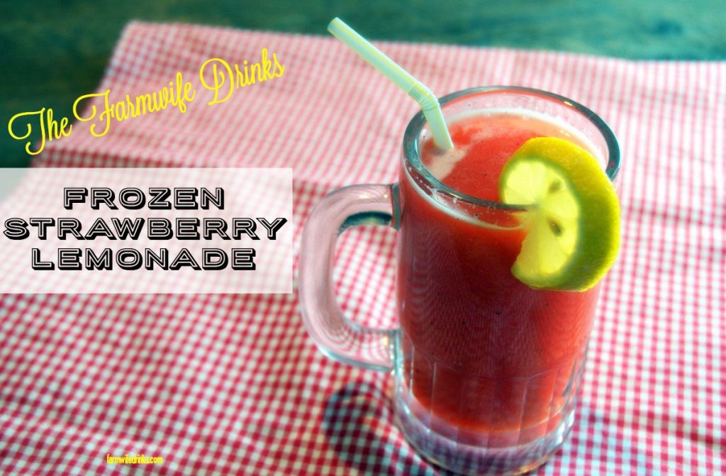 Frozen strawberry lemonade is slushy twist on a summertime favorite. Kids and adults alike will love it. 