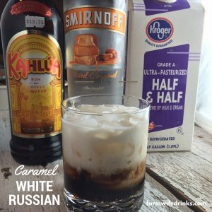 If you love a caramel macchiato, then the Caramel White Russian will be a great coffee cocktail or after dinner drink.