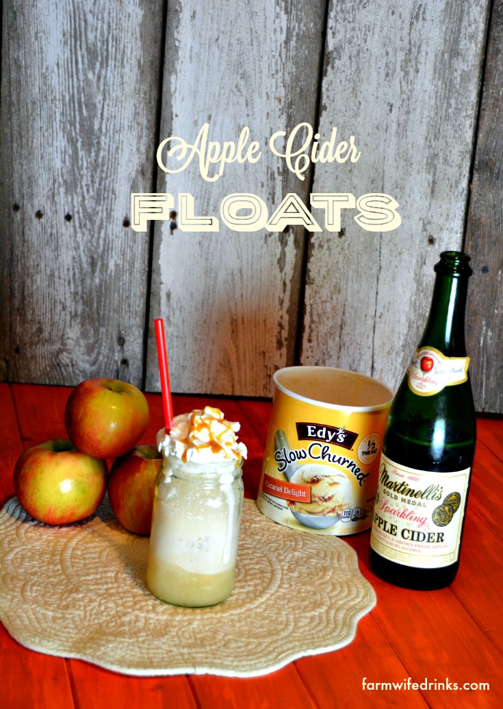 A great fall treat in this apple cider float. A great fall dessert recipe or after school treat.