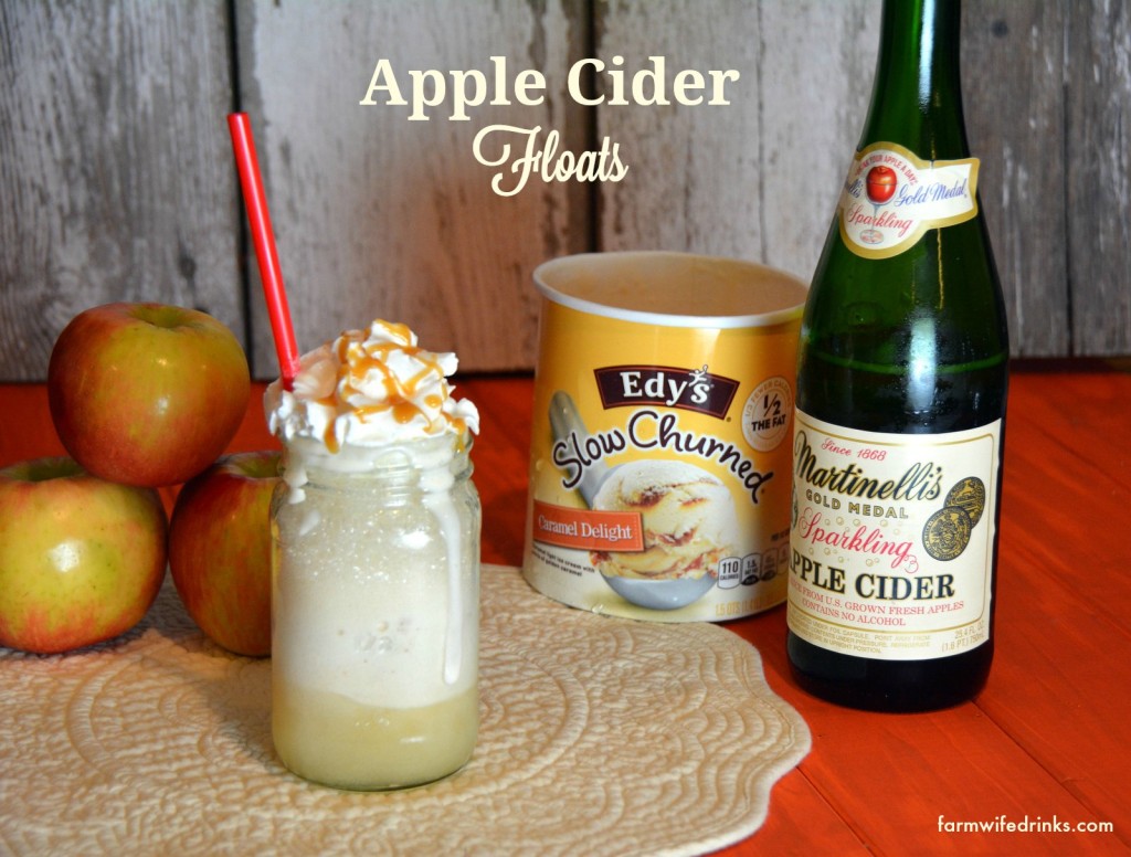 A great fall treat in this apple cider float. A great fall dessert recipe or after school treat.