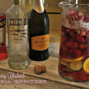Aperol Sangria Spritzer combines the rhubarb, aromatic and orange flavors with prosecco and vanilla vodka to create early summer in a glass.