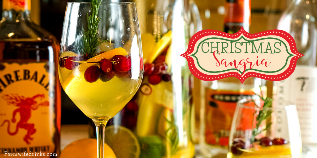This Fireball Sangria recipe is a crisp white wine sangria with a strong cinnamon flavor. Subtle hints of orange, cranberry, and apple make this the perfect Christmas Sangria.