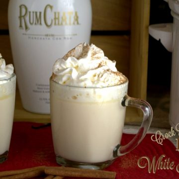 Crock Pot Rumchata White Hot Chocolate is by far the richest, most decadent white hot chocolate I have ever had. Don't want booze in your white hot chocolate, no problem. Just don't add it.