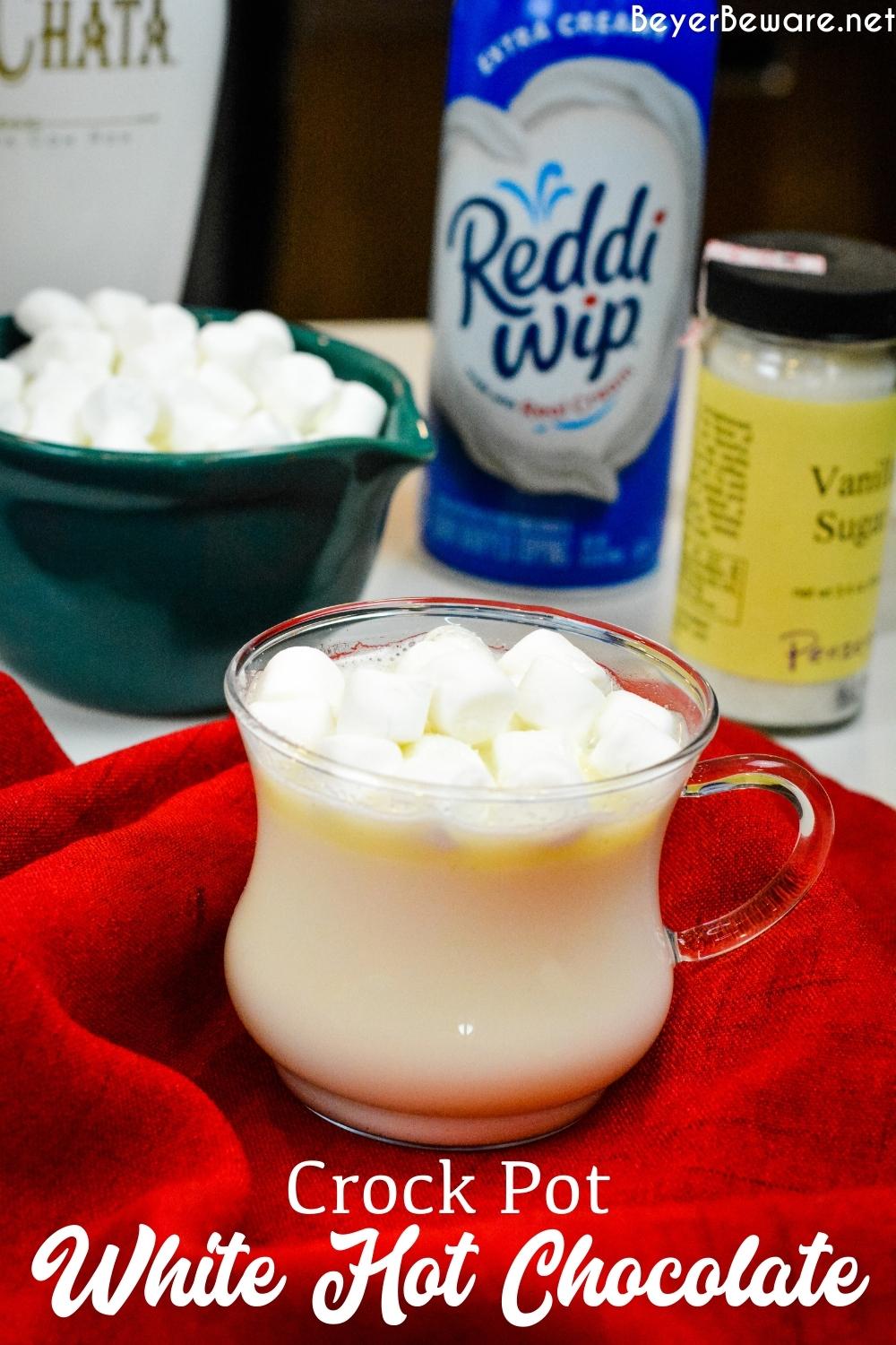 Crock Pot Peppermint White Hot Chocolate