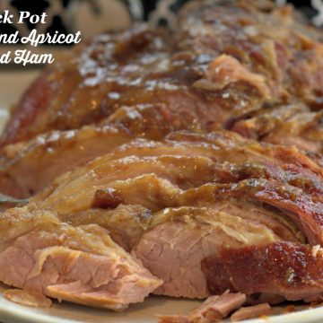 Whisky and Apricot Glazed Ham in the crock pot is a delicious ham recipe perfect for family dinners.