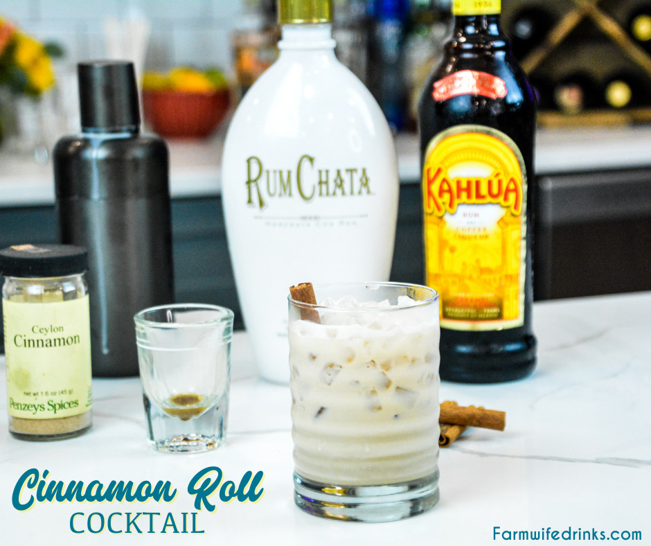 Cinnamon roll cocktail is a delicious combination of Kahlua and RumChata making a perfect nightcap cocktail or after-dinner drink.