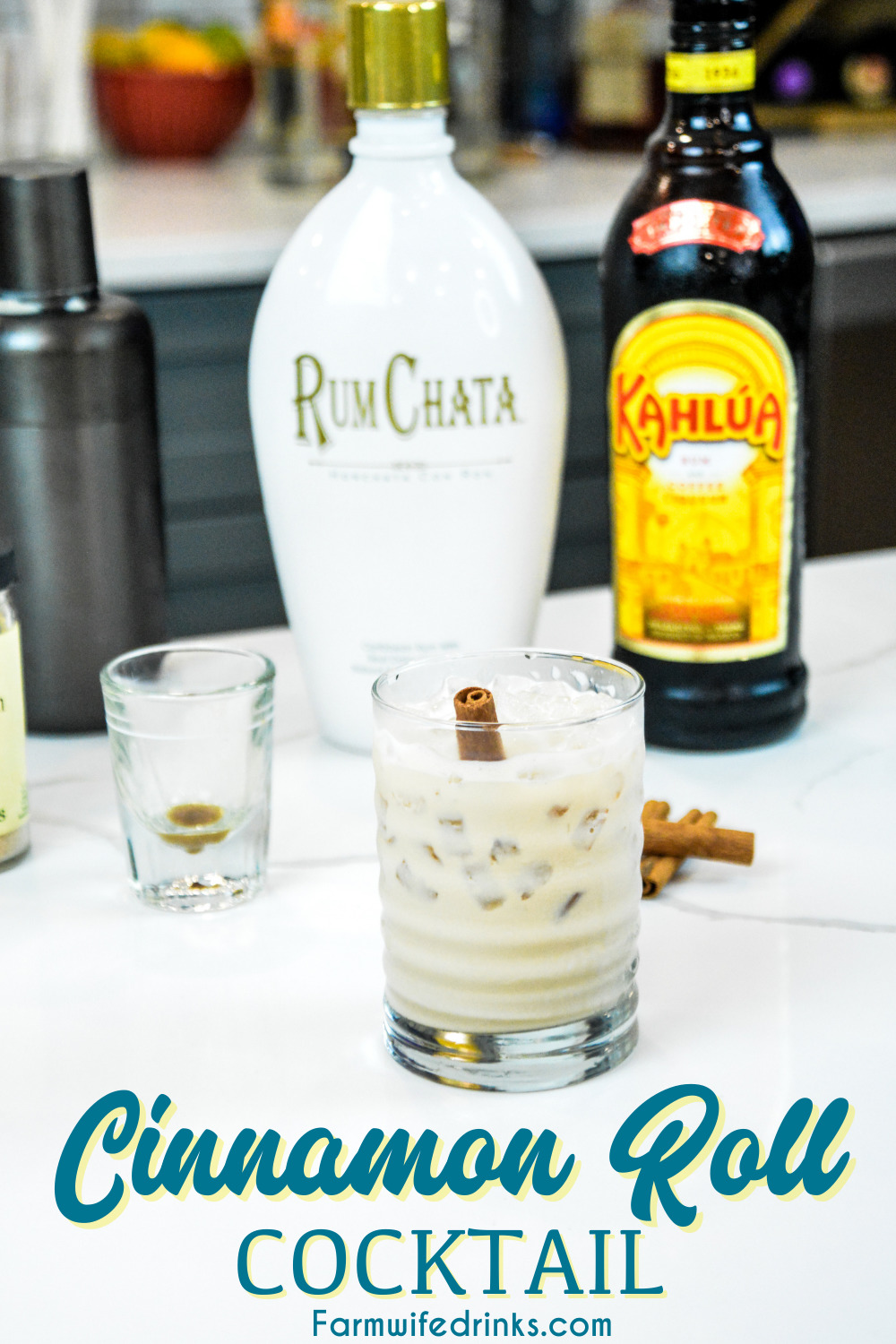 Cinnamon roll cocktail is a delicious combination of Kahlua and RumChata making a perfect nightcap cocktail or after-dinner drink.