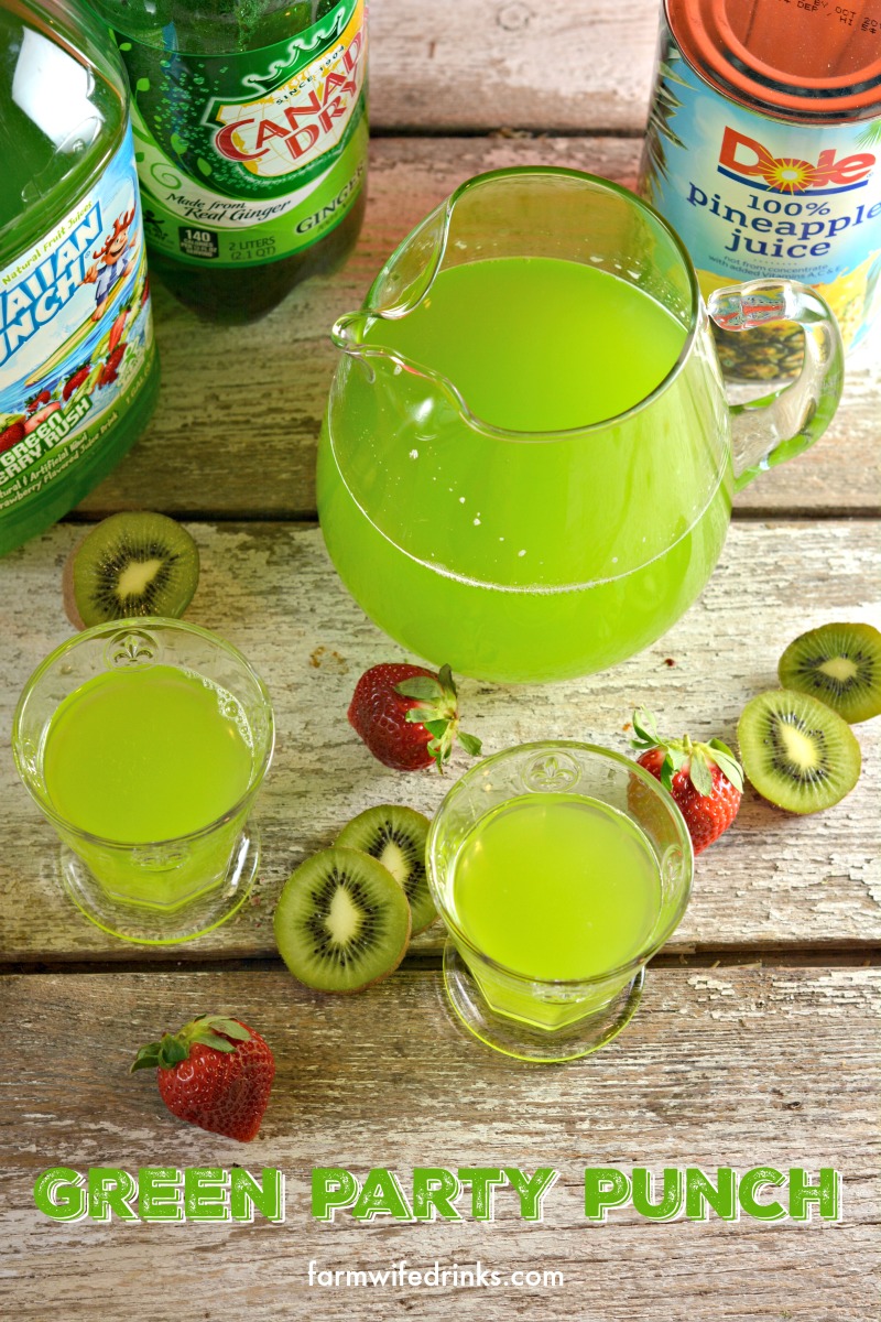 Looking for a green punch? This 3 ingredient recipe is easy to make and sure to be a favorite at a green themed party.