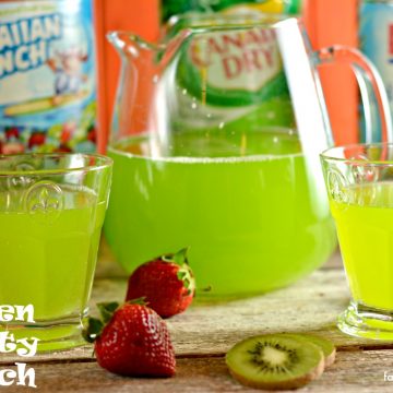 Looking for a green punch? This 3 ingredient recipe is easy to make and sure to be a favorite at a green themed party.