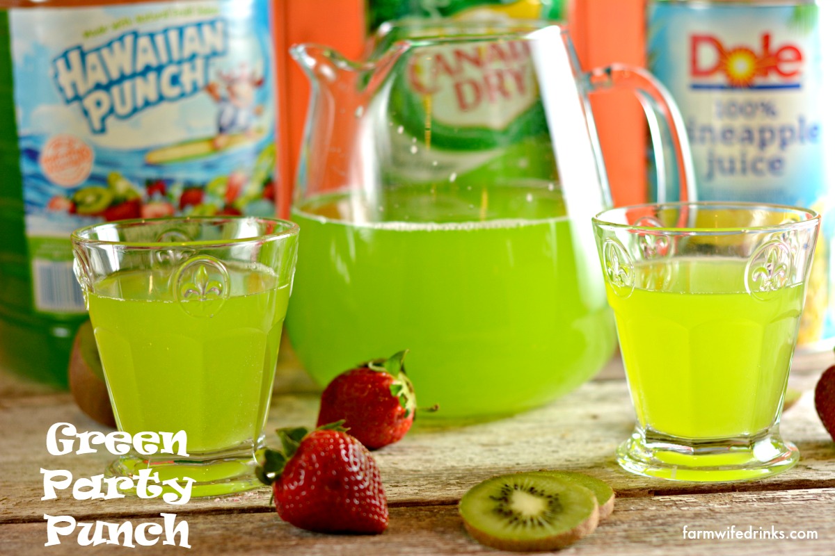 Looking for a green punch? This 3 ingredient recipe is easy to make and sure to be a favorite at a green themed party.