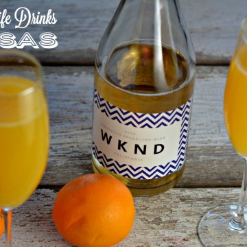 Farmwife Mimosas are a simple weekend drink at our house. A simple recipe combining two simple drinks.