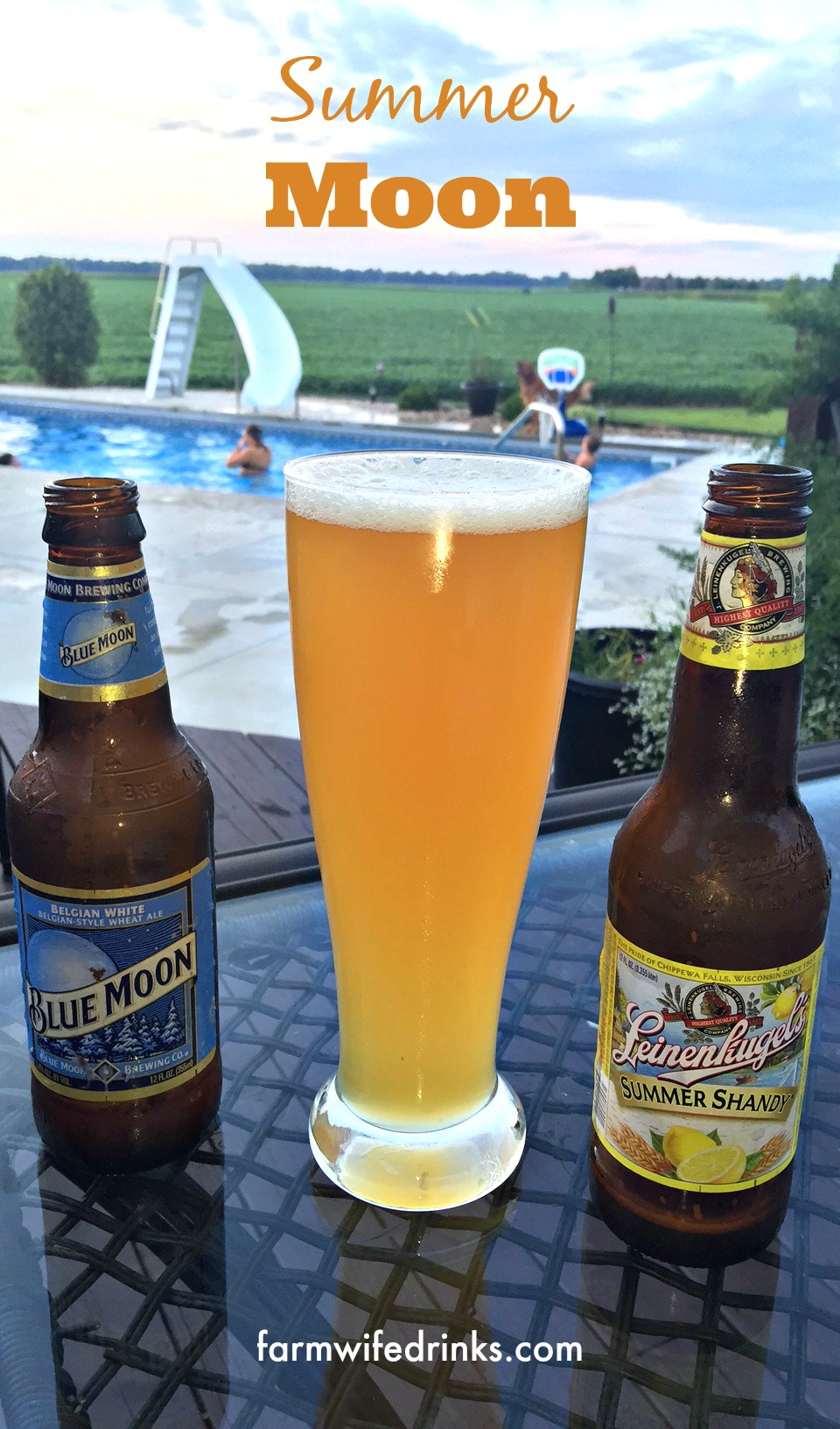 The summer moon beer recipe combines two great citrus beers for the perfect summer beer cocktail.