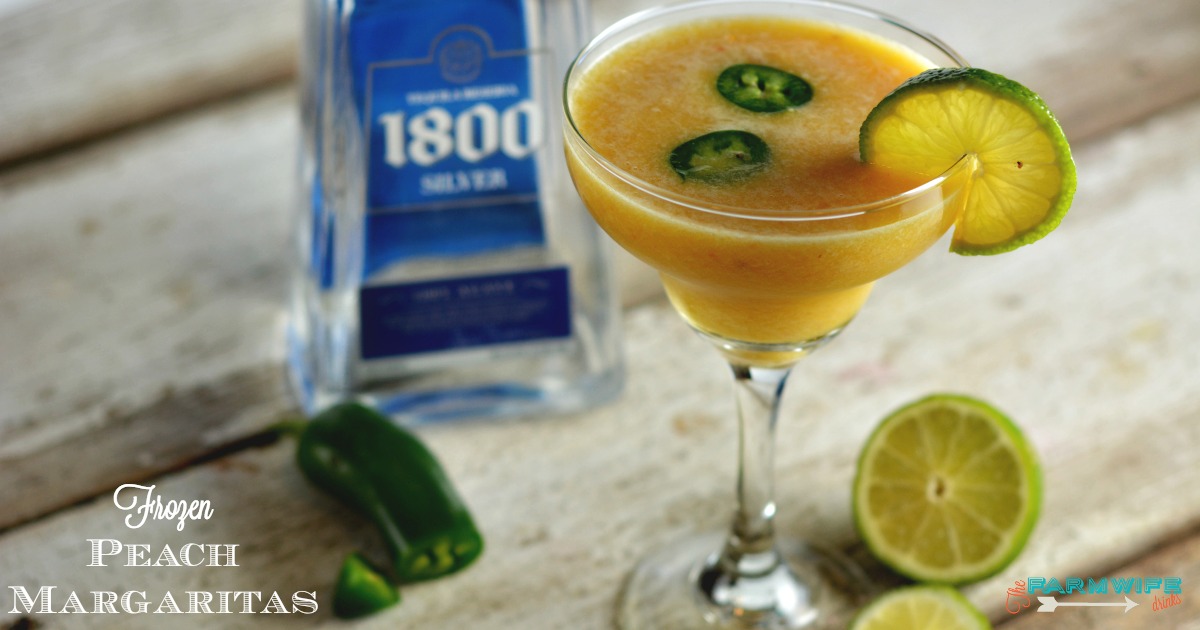 Frozen peach margaritas are the perfect drink for a hot summer day or a girl's night in.