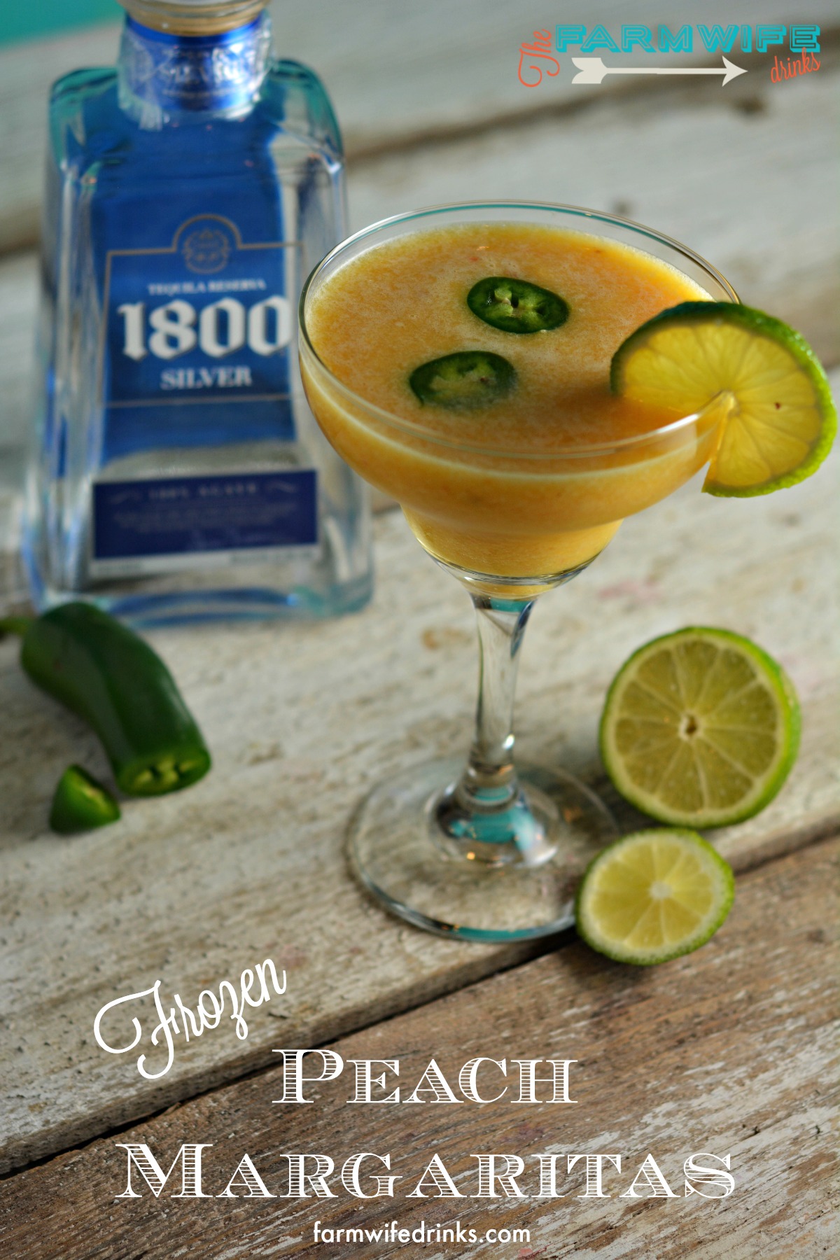 Frozen Peach Margaritas - The Farmwife Drinks