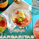 Strawberry Champagne Margaritas are my go to margaritas on Friday nights or Taco Tuesdays. Simple Margarita recipe perfect for sharing.