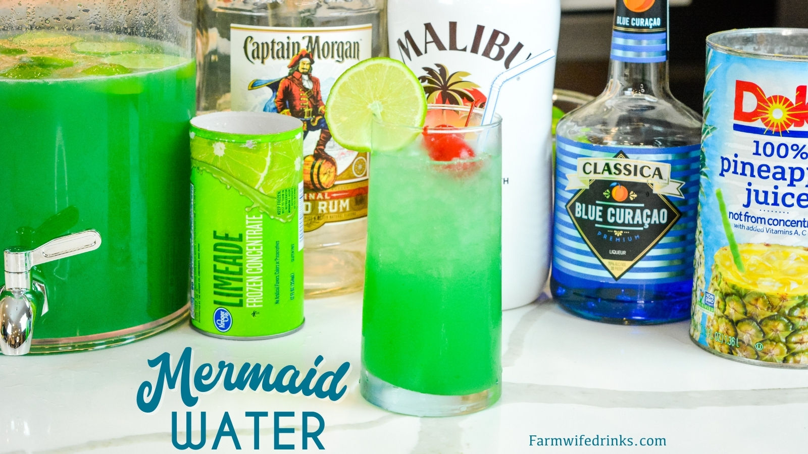 Mermaid Water Mocktail - My Heavenly Recipes