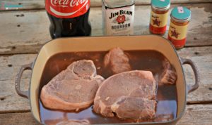 Bourbon and Coke Pork Chops are as tasty as the popular cocktail. This easy combination is recipe for juicy, tender pork chops.