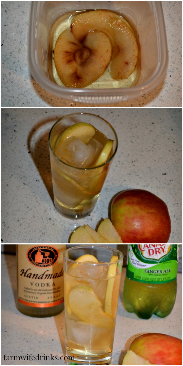 The subtle flavor of apple from the apple infused vodka make this ginger apple cocktail a crisp, refreshing fall cocktail.