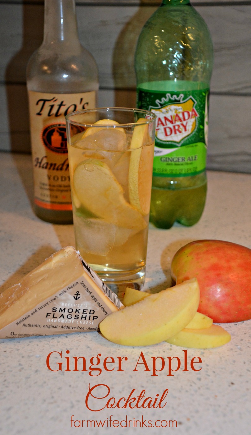 The subtle flavor of apple from the apple infused vodka make this ginger apple cocktail a crisp, refreshing fall cocktail