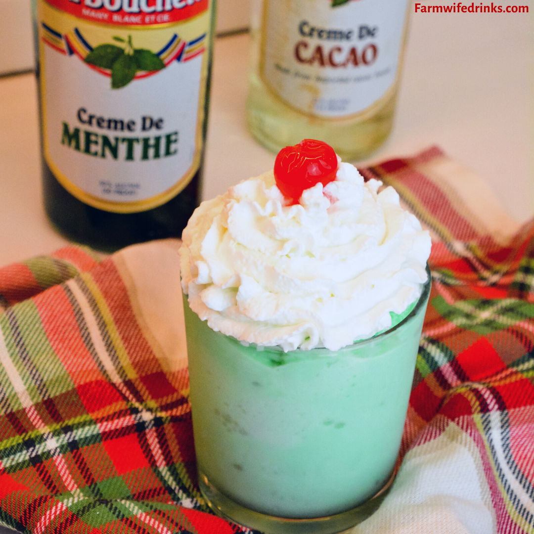 Grasshoppers drink is a boozy milkshake that mixes ice cream, creme de menthe, and creme de cacao together for a perfect mint chocolate drink or dessert.