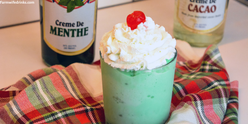 Grasshoppers drink is a boozy milkshake that mixes ice cream, creme de menthe, and creme de cacao together for a perfect mint chocolate drink or dessert.