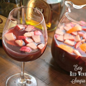 This easy red wine sangria recipe can be made quick and sure to be a great drink for entertaining.
