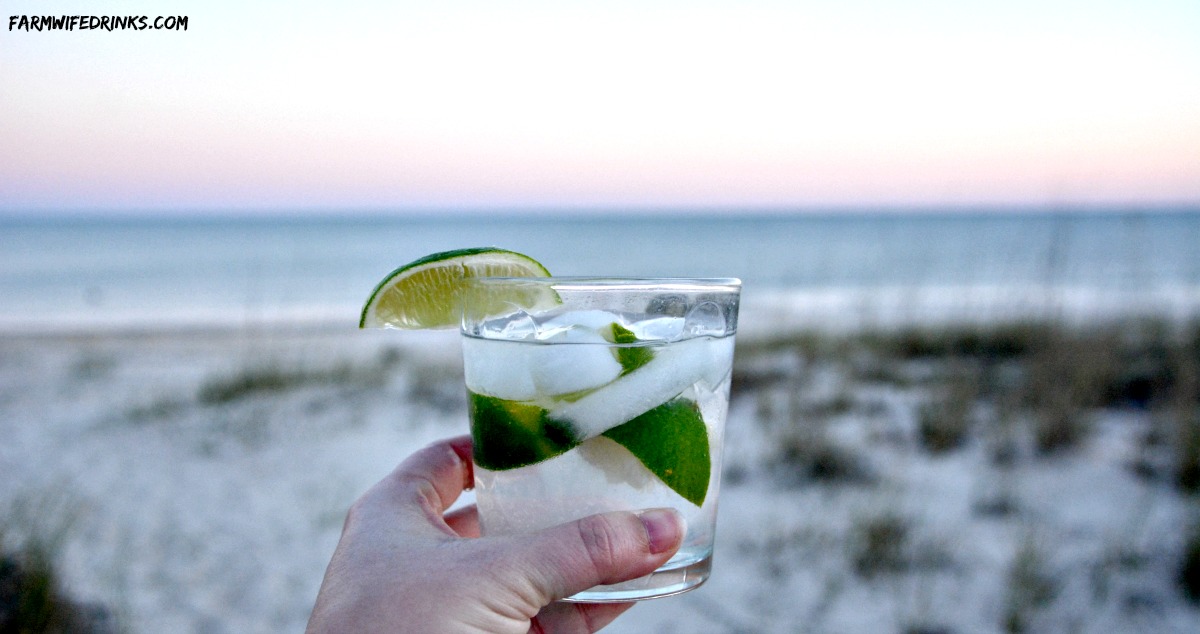 Tito's vodka and club soda with lots of lime is my favorite go-to cocktail recipe when I want a light but stiff drink at the beach or after a long day.