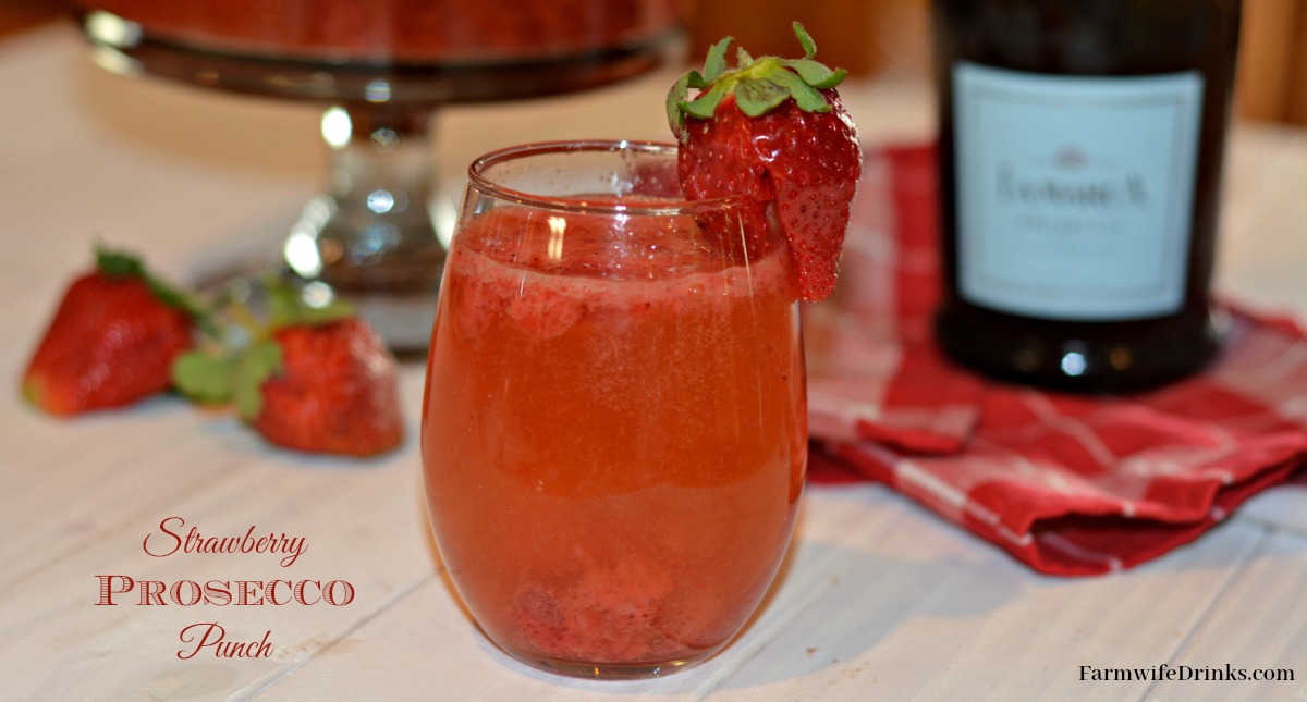 This Strawberry Prosecco Punch recipe is the perfect cocktail recipe for a crowd, wedding shower, or pool party.
