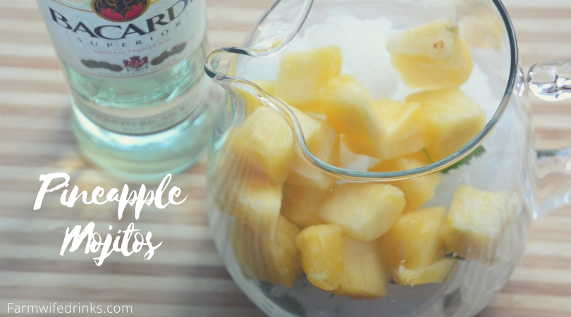 The sweetness of pineapple juice is a great combination with a traditional mojito to make some mighty tasty pineapple mojitos.
