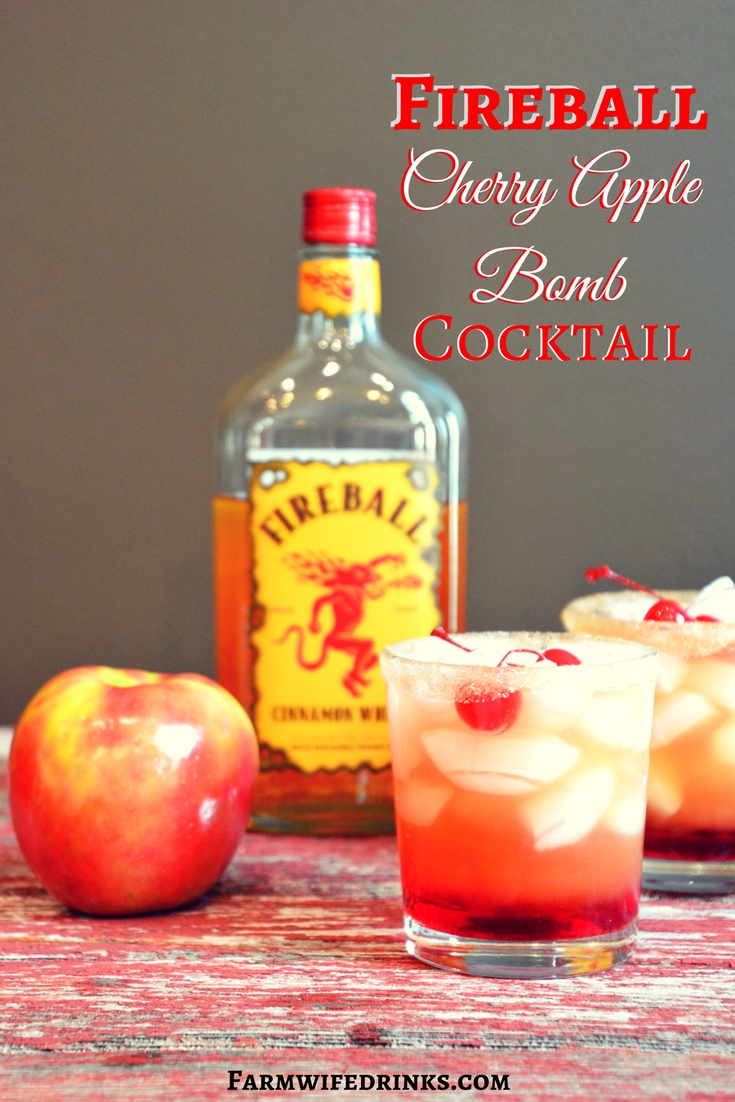 Fireball Cherry Apple Bomb Cocktail