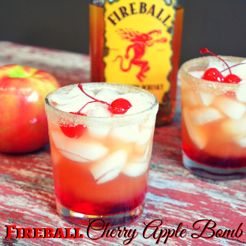Fireball Cherry Apple Bomb Cocktail
