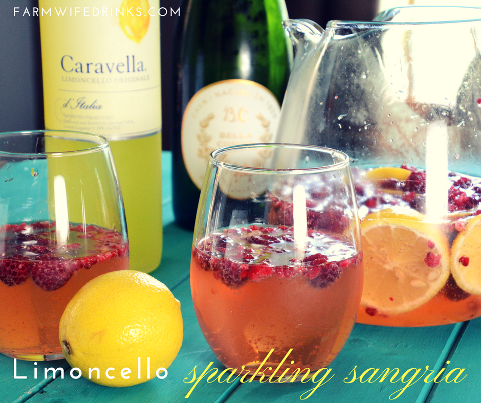 The refreshing flavor combinations of the lemon and raspberries in this limoncello sparkling sangria makes this the perfect cocktail for any occasion.
