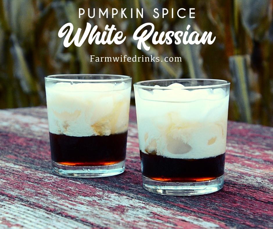 Like all the pumpkin spice latte lovers, I have my boozy version of this fall favorite with this pumpkin spice White Russian.