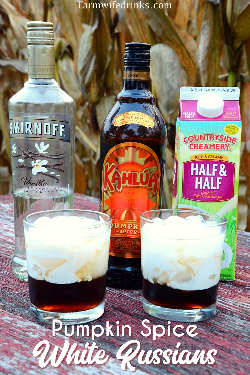 Like all the pumpkin spice latte lovers, I have my boozy version of this fall favorite with this pumpkin spice White Russian.