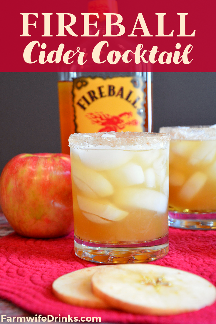 Fireball Cider Cocktail is a simple fall cocktail that can be served on ice or with hot cider to keep you warm around a campfire. 