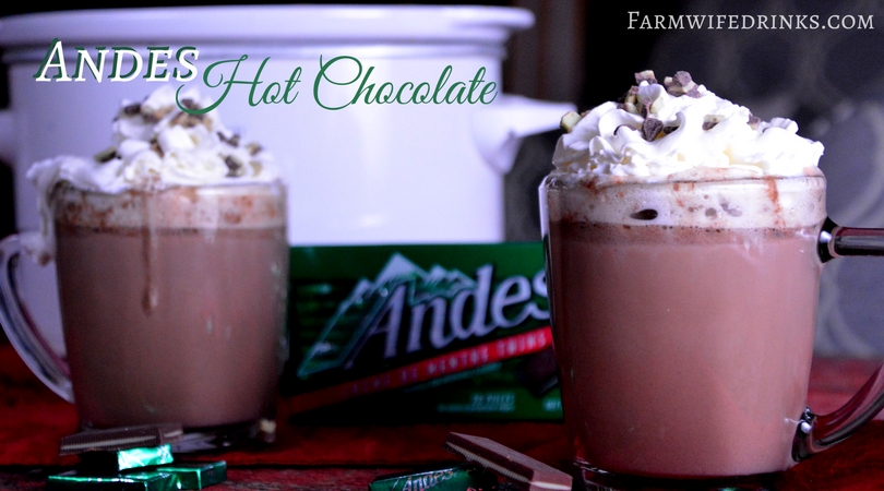 The crock pot Andes mint hot chocolate was sweet and decadent and smooth. All the things one would imagine when you combine Andes mints with milk and a few other rich ingredients.