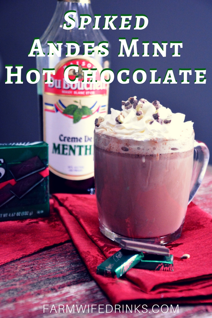 Take this crock pot Andes mint hot chocolate up a notch with the addition of creme de menthe alcohol. A much more minty taste with a little bit of a kick.