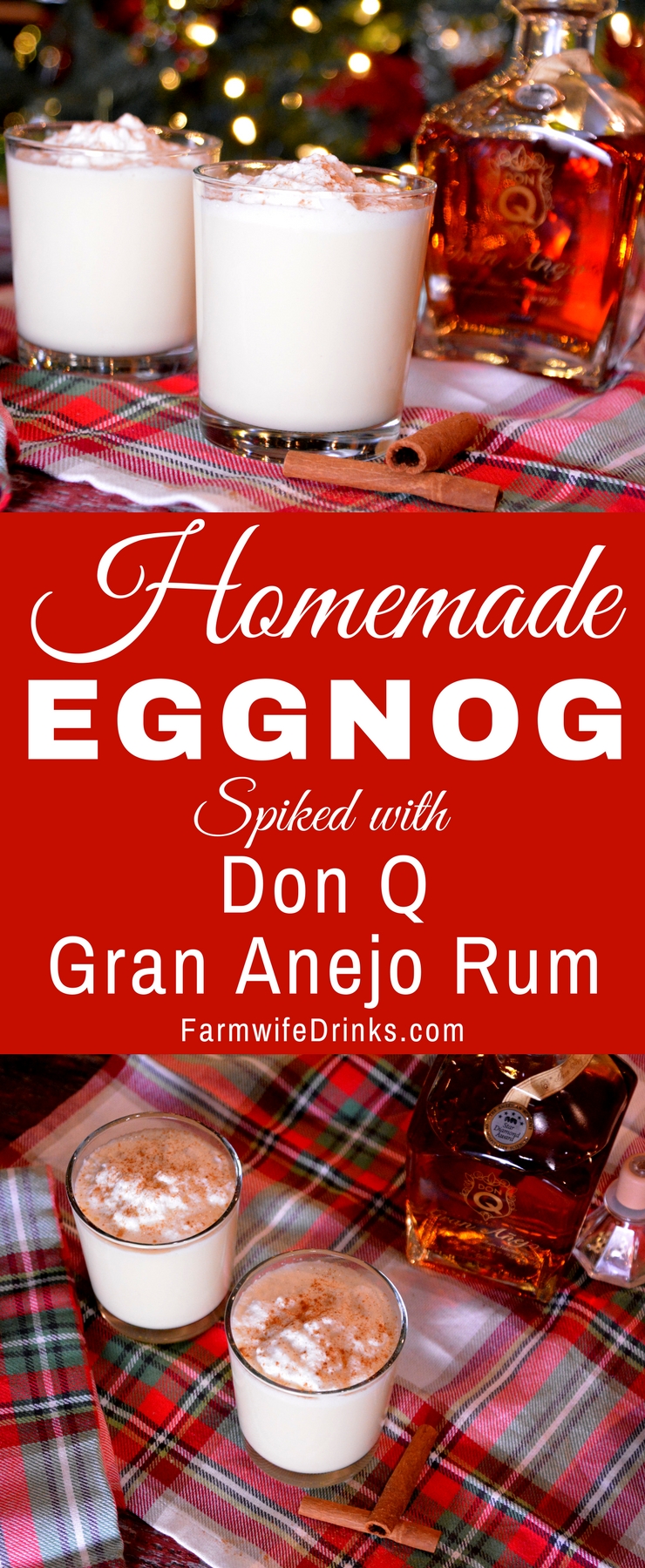 If you love eggnog and want to make a special homemade version, this homemade eggnog recipe is decadent and rich and pairs perfectly with Don Q Gran Anejo Rum.