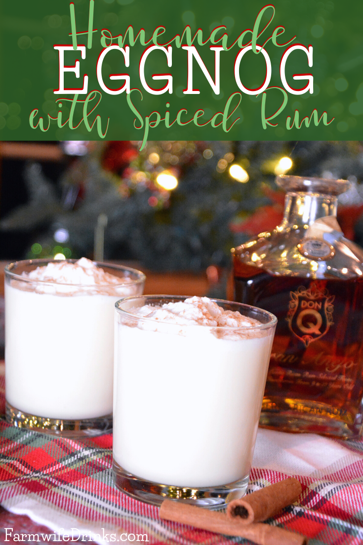 Spiked homemade eggnog is a decadent eggnog recipe made with whipped egg whites, heavy cream, vanilla, and milk that pairs perfectly with spiced rum.