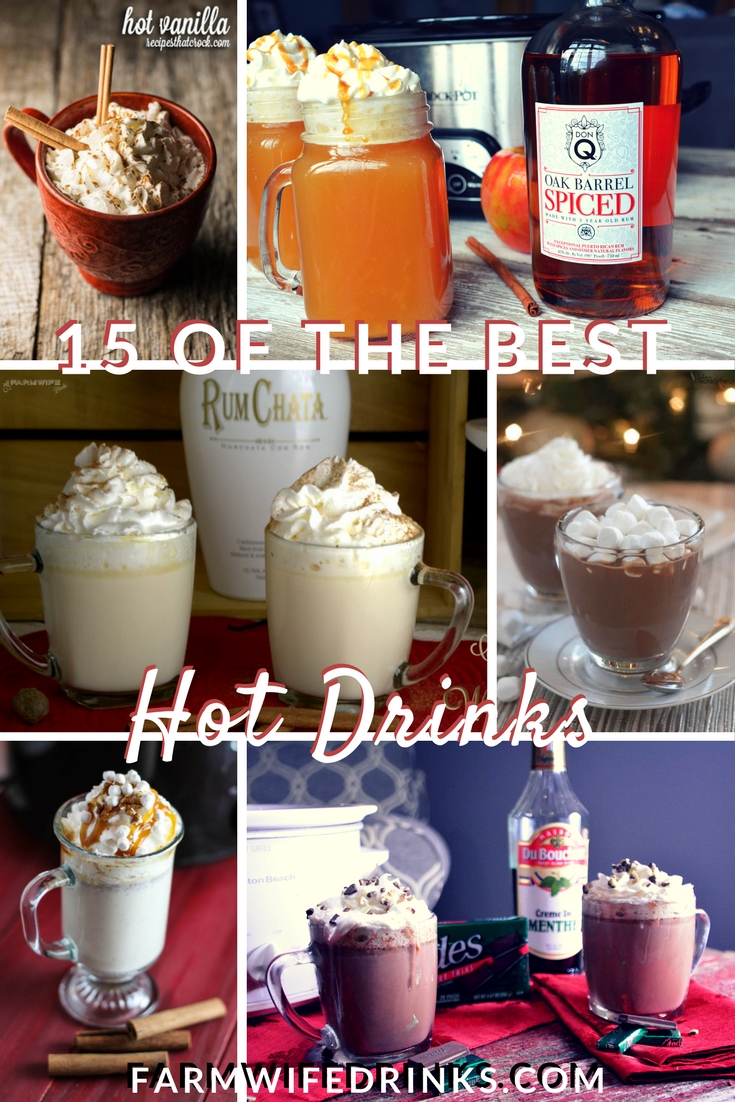 This time of year nothing beats a hot drink to sip on to keep you warm. People are always asking for ideas. Here is a list of my favorite 15 hot drinks made in the crock pot or on the stove.