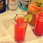 3 rum punch is the sweet combination of pineapple, lime and orange juices with dark, white, and coconut rums with just a hint of grenadine for a sweet finish. Seriously, this rum punch will be a a great drink recipe to make for a crowd.
