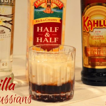 The combination of vanilla vodka and vanilla Kahula make this Vanilla White Russian recipe a perfect evening version of the morning vanilla latte.