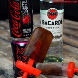 Cherry Coke and Rum popsicles are my favorite low carb summer treat with the great combination of Cherry Coke Zero and Bacardi Rum for my new go-to frozen cocktail. The bonus is this is a low-calorie, low carb frozen treat.