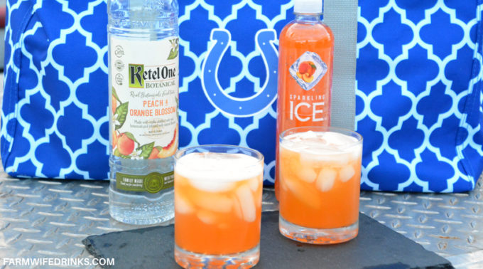 It is a low-carb sparkling peach cocktail with Ketel One Peach and Orange Blossom vodka combined in peach nectarine Sparkling Ice.