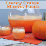Orange punch can be the sweet combination of orange sherbet, vanilla ice cream with orange Hawaiian Punch and a bit of Sprite to give it a little fizz to create this fun creamy orange sherbet punch. #Sherbet #PunchRecipes #OrangeFood #OrangeTheme #Halloween