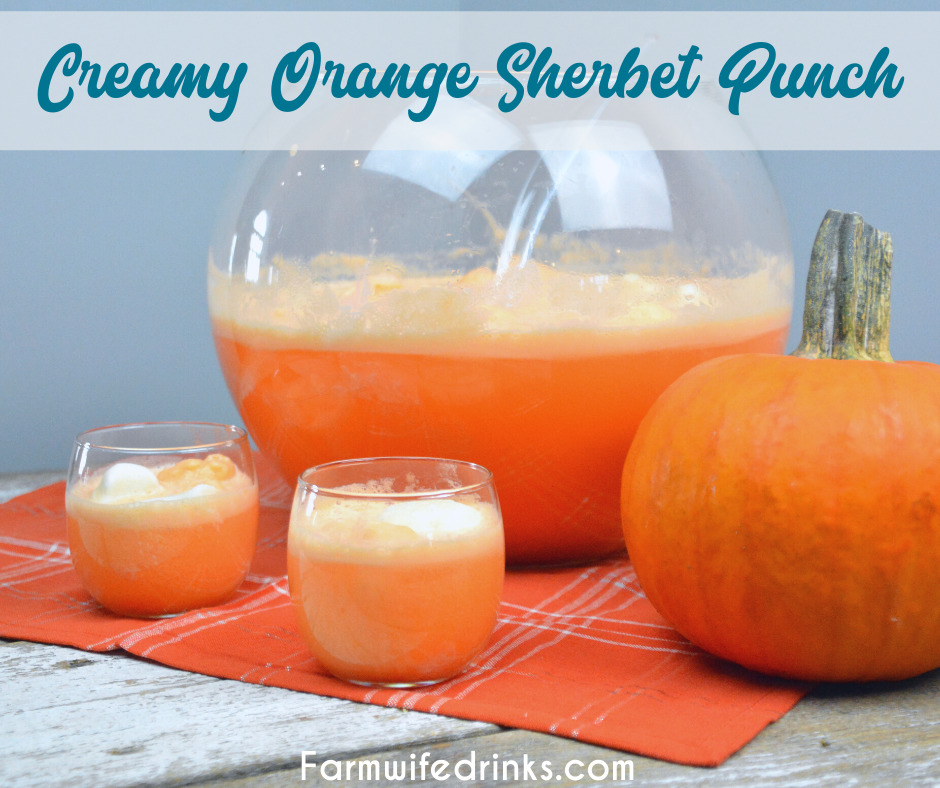 Creamy Sherbet Orange punch can be the sweet combination of sherbet, vanilla ice cream with orange Hawaiian Punch and a bit of Sprite to give it a little fizz.