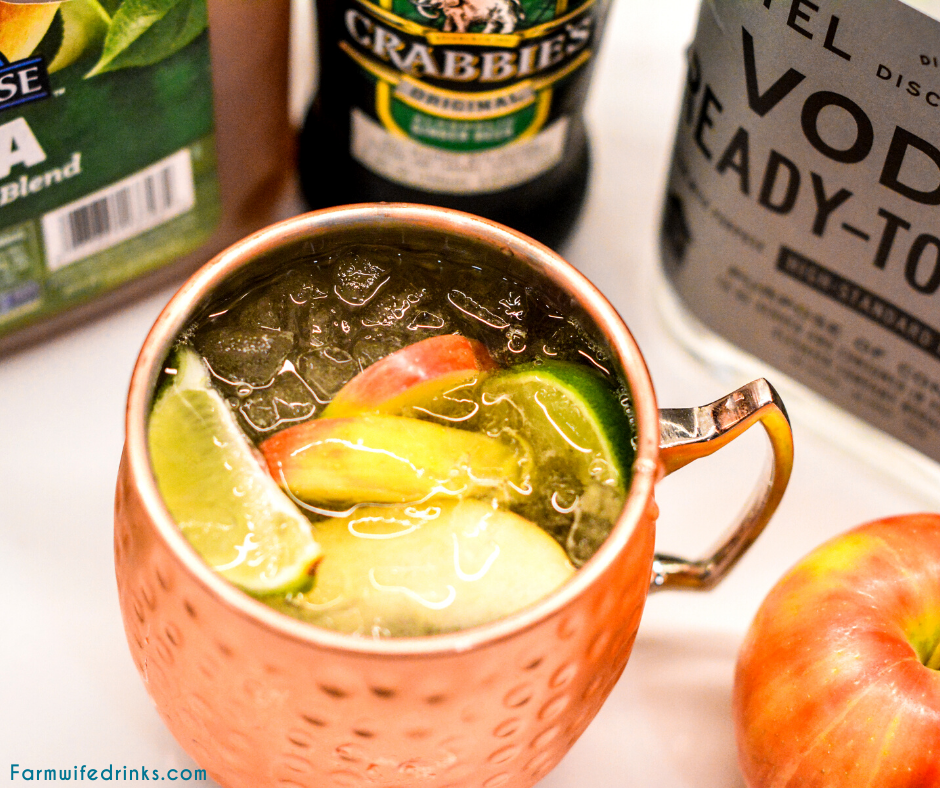 Apple Cider Moscow Mules Pitchers combine apple cider, ginger beer, and vodka to form the best cocktail to drink all fall long.