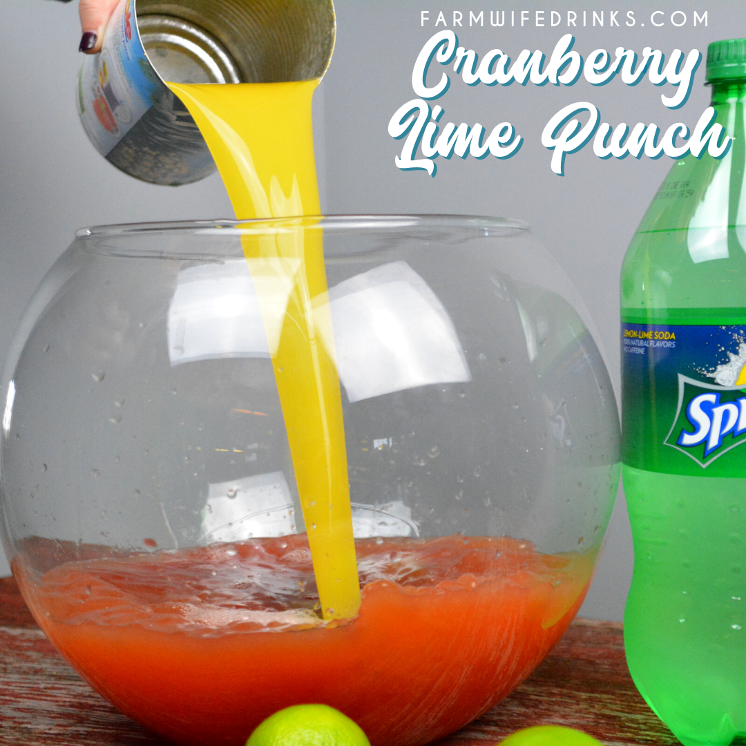 Vodka-Spiked Cranberry Lime Punch is the perfect Christmas punch as it can be kid friendly and have a dose of lime vodka for the adults.